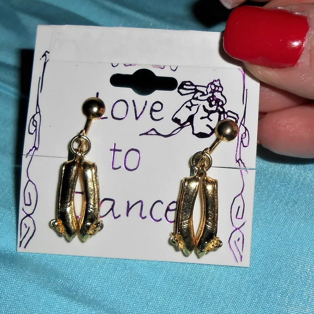 Ballet Shoes Earrings Ballerina Pendant Necklace Choice